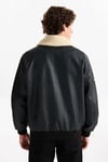 Lee Relaxed Fit Logolu Fermuarlı Erkek Deri Ceket L2520280 001 SİYAH