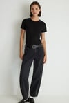 Leila Pamuklu Baggy Fit Yüksek Bel Jeans Kadın Kot Pantolon 1010600-88244 SİYAH