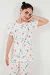 Lela % 100 Pamuk Bisiklet Yaka Kısa Kollu Kız Çocuk Pijama Takımı 6651002 ŞEKER PEMBE