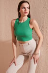 Lela % 100 Pamuk Fitilli Super Crop Örme Bayan Atlet 5864215 BENETTON