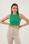 Lela % 100 Pamuk Fitilli Super Crop Örme Bayan Atlet 5864215 BENETTON