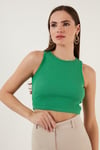 Lela % 100 Pamuk Fitilli Super Crop Örme Bayan Atlet 5864215 BENETTON