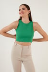 Lela % 100 Pamuk Fitilli Super Crop Örme Bayan Atlet 5864215 BENETTON