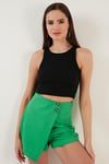 Lela % 100 Pamuk Fitilli Super Crop Örme Bayan Atlet 5864215 SİYAH