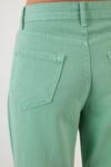 Lela % 100 Pamuk Yüksek Bel Wide Leg Jeans Bayan Kot Pantolon 58716665SALAS YEŞİL