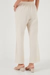 Lela % 100 Pamuklu Bol Paça Regular Fit Bayan Pantolon 673PY2008 BEJ