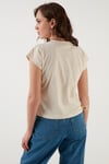 Lela Baskılı Bisiklet Yaka % 100 Pamuk Bayan T Shirt 5864217 TAŞ