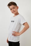 Lela Baskılı Bisiklet Yaka Pamuklu Erkek Çocuk T Shirt 6211016 GRİ MELANJ