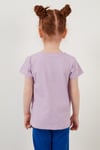 Lela Baskılı Bisiklet Yaka Pamuklu Kız Çocuk T Shirt 6211035 LİLA