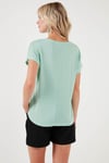 Lela Baskılı Bisiklet Yaka Regular Fit Kadın T Shirt 6671006 MİNT