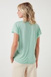 Lela Baskılı Bisiklet Yaka Regular Fit Kadın T Shirt 6671001 MİNT