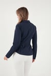 Lela Belden Oturtmalı Pileli Pamuk Karışımlı Fitted Fit Bayan Gömlek 6778275 MAVİ