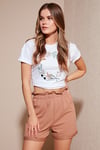 Lela Beli Lastikli Cepli Bayan Short 5863880 BİSKÜVİ