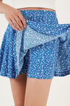 Lela Beli Lastikli Mini Şort Kadın Etek 5864024 SAKS