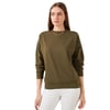 Lela Bisiklet Yaka Basic Örme Bayan Sweat 5413012 HAKİ