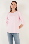 Lela Bisiklet Yaka Truvakar Kol Bayan Bluz 5861416Y TOZ PEMBE