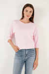 Lela Bisiklet Yaka Truvakar Kol Bayan Bluz 5861416Y TOZ PEMBE