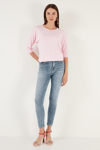 Lela Bisiklet Yaka Truvakar Kol Bayan Bluz 5861416Y TOZ PEMBE