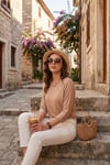 Lela Bisiklet Yaka Truvakar Kol Bayan Bluz 5861416Y BİSKÜVİ