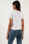 Lela Brooklyn Baskılı Bisiklet Yaka Dar Kesim Bayan T Shirt 5864581 BEYAZ