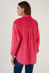 Lela Cepli Oversize Kadife Bayan Gömlek 42190504 FUŞYA