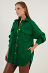 Lela Cepli Oversize Kışlık Bayan Gömlek Ceket 42190456 BENETTON