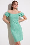 Lela Çiçek Desenli Carmen Yaka Bayan Elbise 5863700 BENETTON