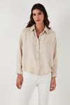 Lela Çiçekli Regular Fit Bayan Gömlek 67044532S4 KREM