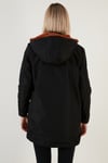 Lela Çift Taraflı Regular Fit İçi Suni Kürklü Cepli Bayan Mont 6238067 CAMEL