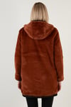 Lela Çift Taraflı Regular Fit İçi Suni Kürklü Cepli Bayan Mont 6238067 CAMEL