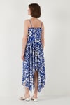 Lela Desenli Asimetrik Kesim Regular Fit Midi Boy Askılı Kadın Elbise 5866126 SAKS