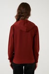 Lela Ekstra Slim Fit Kapüşonlu Fermuarlı Cepli Örme Bayan Sweat 5413001 KİREMİT