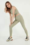 Lela Esnek Slim Fit Toparlayıcı Yüksek Bel Bayan Tayt 5865552 Olive