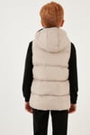 Lela Fermuarlı Kapüşonlu Cepli Şişme Unisex Çocuk Yelek 5761983 BEJ