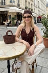 Lela Fitilli Fitted Fit Halter Yaka Sırt Dekolteli Bayan Yelek 5866515 KAHVE