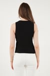Lela Fittili Regular Fit V Yaka Düğmeli Bayan Yelek 5866559 SİYAH