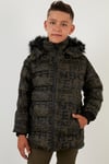 Lela İçi Peluş Astarlı Çıkarılabilir Kapüşonlu Cepli Kışlık Erkek Çocuk Mont 5760070 HAKİ