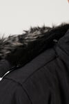 Lela İçi Peluş Astarlı Çıkarılabilir Kapüşonlu Cepli Kışlık Erkek Çocuk Mont 5760019 SİYAH