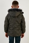 Lela İçi Peluş Astarlı Çıkarılabilir Kapüşonlu Erkek Çocuk Mont 5760013 KOYU HAKİ