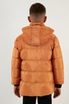 Lela İçi Peluş Astarlı Çıkarılabilir Kapüşonlu Şişme Erkek Çocuk Mont 5763038 HARDAL