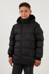 Lela İçi Peluş Astarlı Çıkarılabilir Kapüşonlu Şişme Erkek Çocuk Mont 576220K SİYAH
