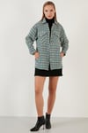 Lela Kareli Regular Fit Düğmeli Bayan Gömlek Ceket 42190497 BENETTON