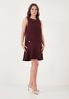 Lela Kolsuz Mini Boy Cepli Mezuniyet Kadın Elbise 6525734 BORDO