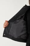Lela Loose Fit Sıfır Yaka Çıtçıtlı Kaşe Kısa Bayan Mont 6810178 ANTRASİT