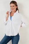 Lela Oversize % 100 Pamuk Poplin Bayan Gömlek CF21S163867 BEYAZ
