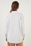 Lela Oversize % 100 Pamuk Poplin Bayan Gömlek CF21S163867 BEYAZ