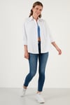 Lela Oversize % 100 Pamuk Poplin Bayan Gömlek CF21S163867 BEYAZ