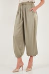 Lela Oversize Bağlamalı Balon Paça Saten Şalvar Bayan Pantolon 68351199 ÇAĞLA YEŞİLİ
