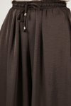 Lela Oversize Bağlamalı Balon Paça Saten Şalvar Bayan Pantolon 68351199 KAHVE
