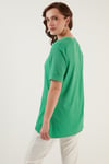 Lela Oversize Bisiklet Yaka Yırtmaç Detaylı Bayan Bluz 5863683 BENETTON